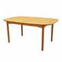 Vintage Dining Table Ash Wood Brown 1960s 0
