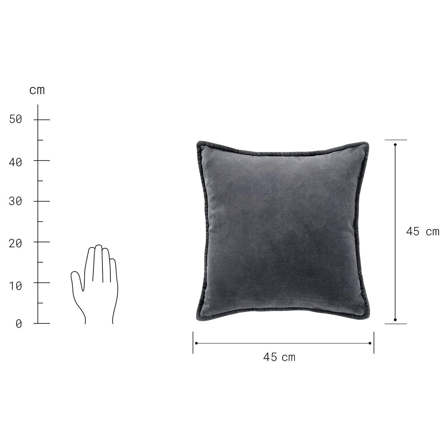 COTTON VELVET Dekokissen Baumwolle Polyester 45 x 45 cm 4