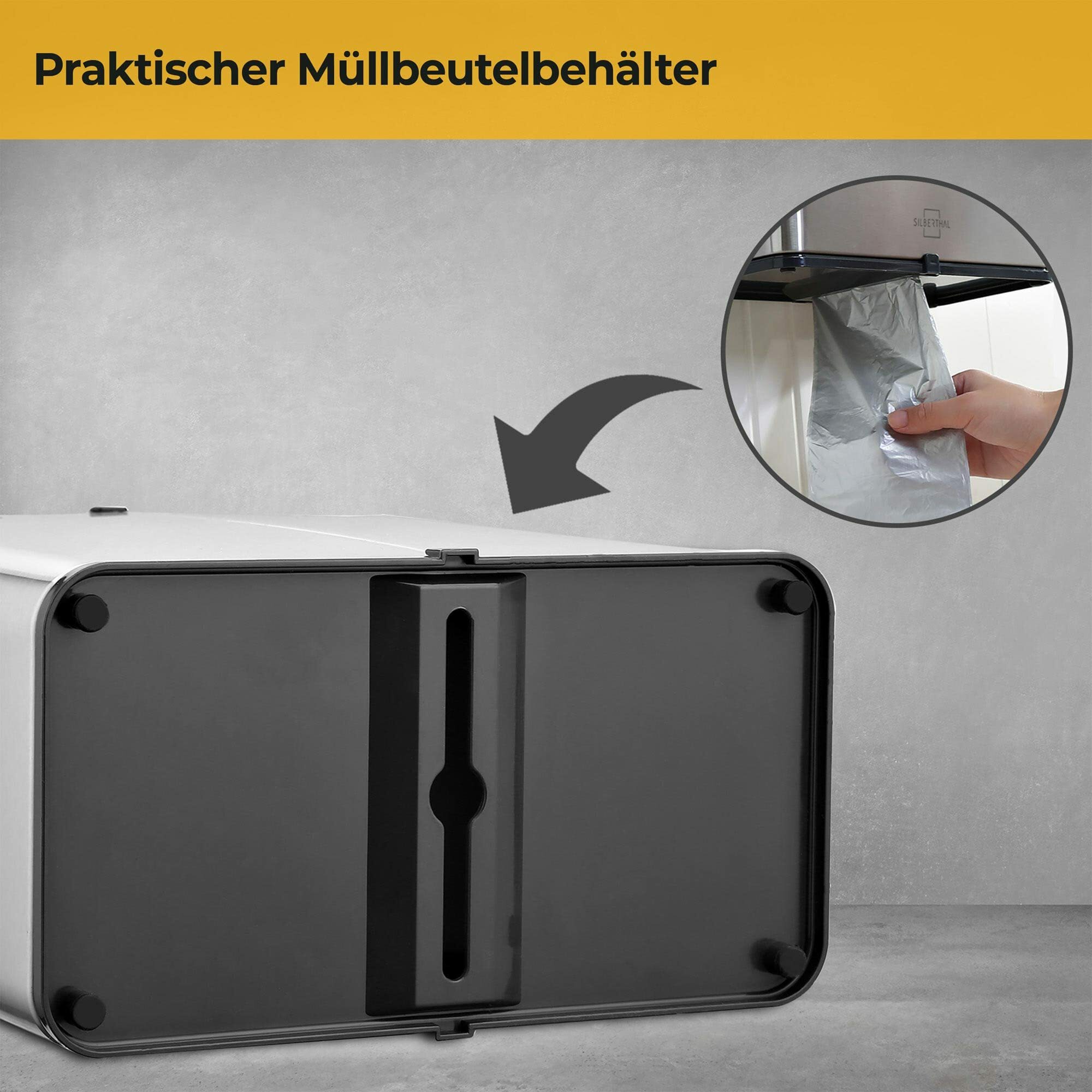 Biomülleimer Klein Edelstahl 3L 5