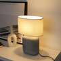 Table lamp 1-light Textile Ceramic Grey 5