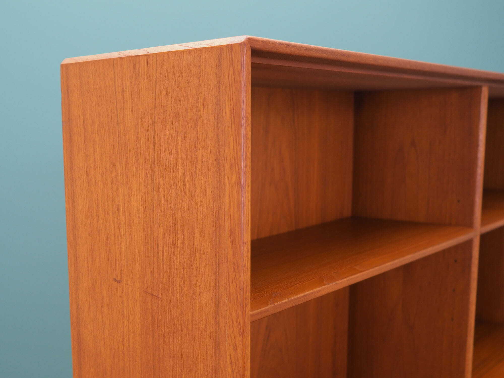 Vintage bookshelf Teak brown 1960s 8