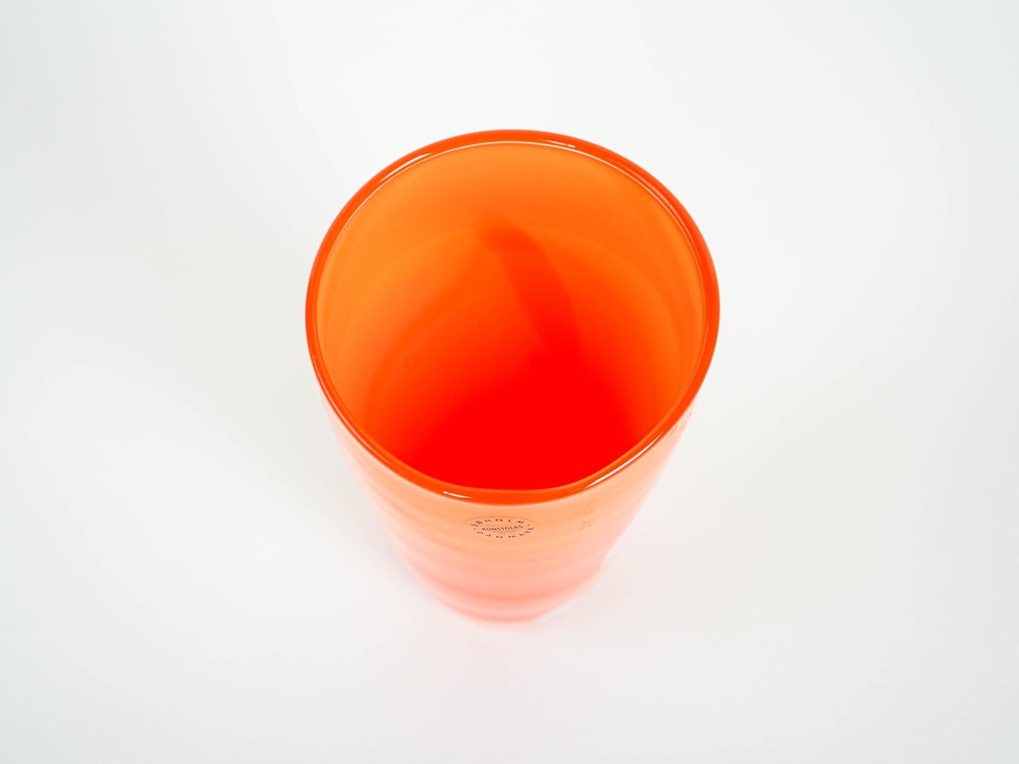 Glass vase 1970s Orange 5
