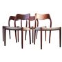4x Dänische Teak Stühle Modell 71 Braun 0