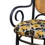 Vintage Stuhl Rattan Stoff Mehrfarbig  3