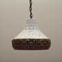 Vintage pendant lamp ceramic brown 1960s 1