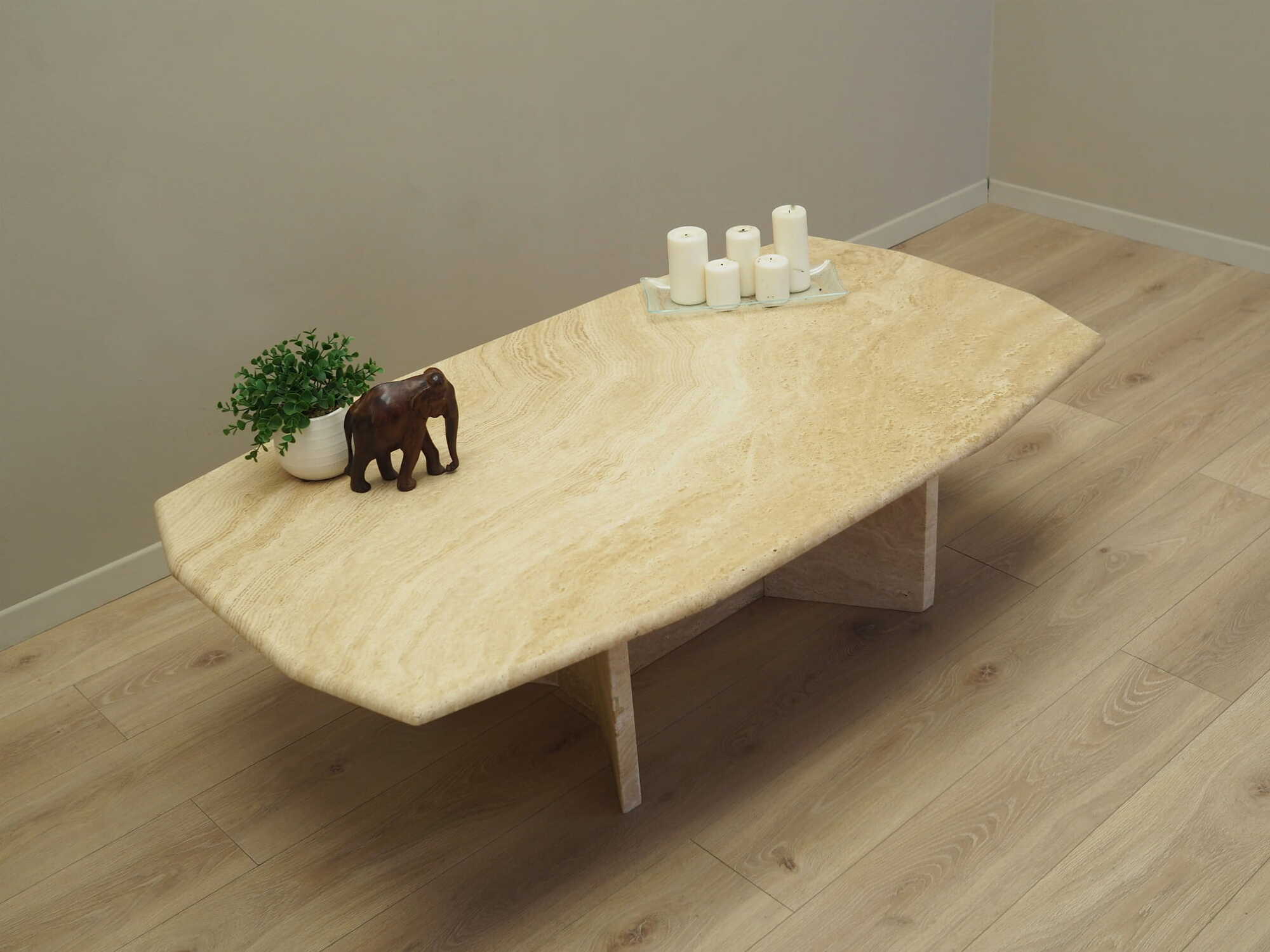 Couchtisch Stein Beige 1970er Jahre 2