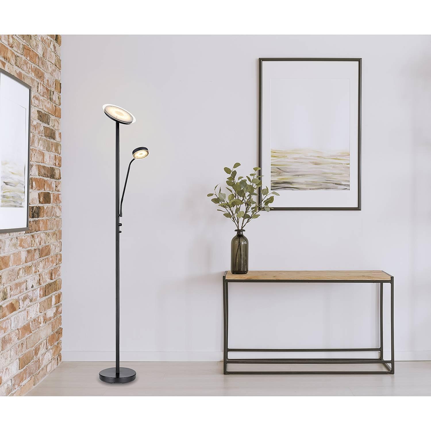 1-Light Ernst LED Floor Lamp Opal Glass Iron 2