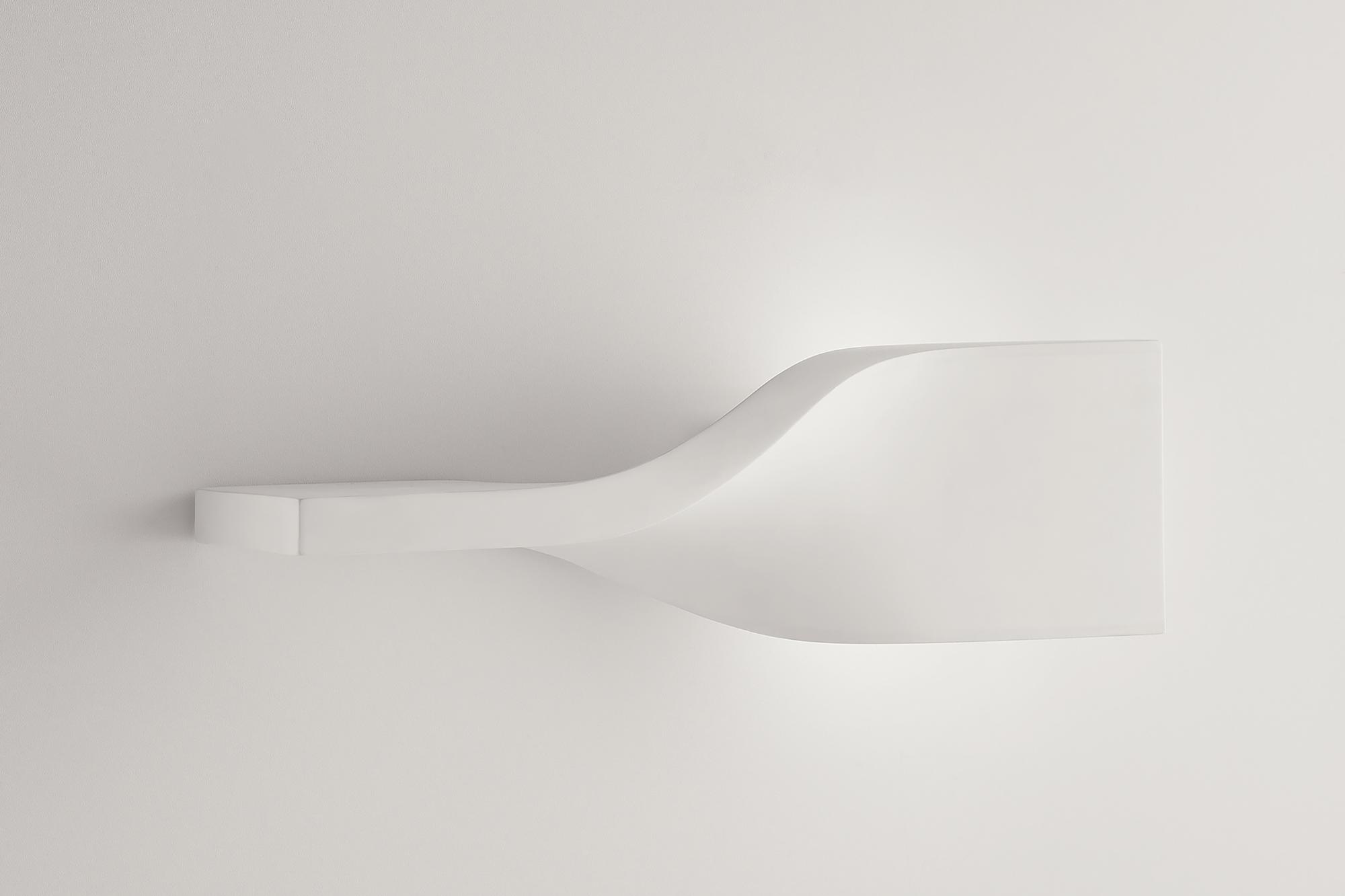 Piroette Wandleuchte 1-Flammig Gips Weiß 4