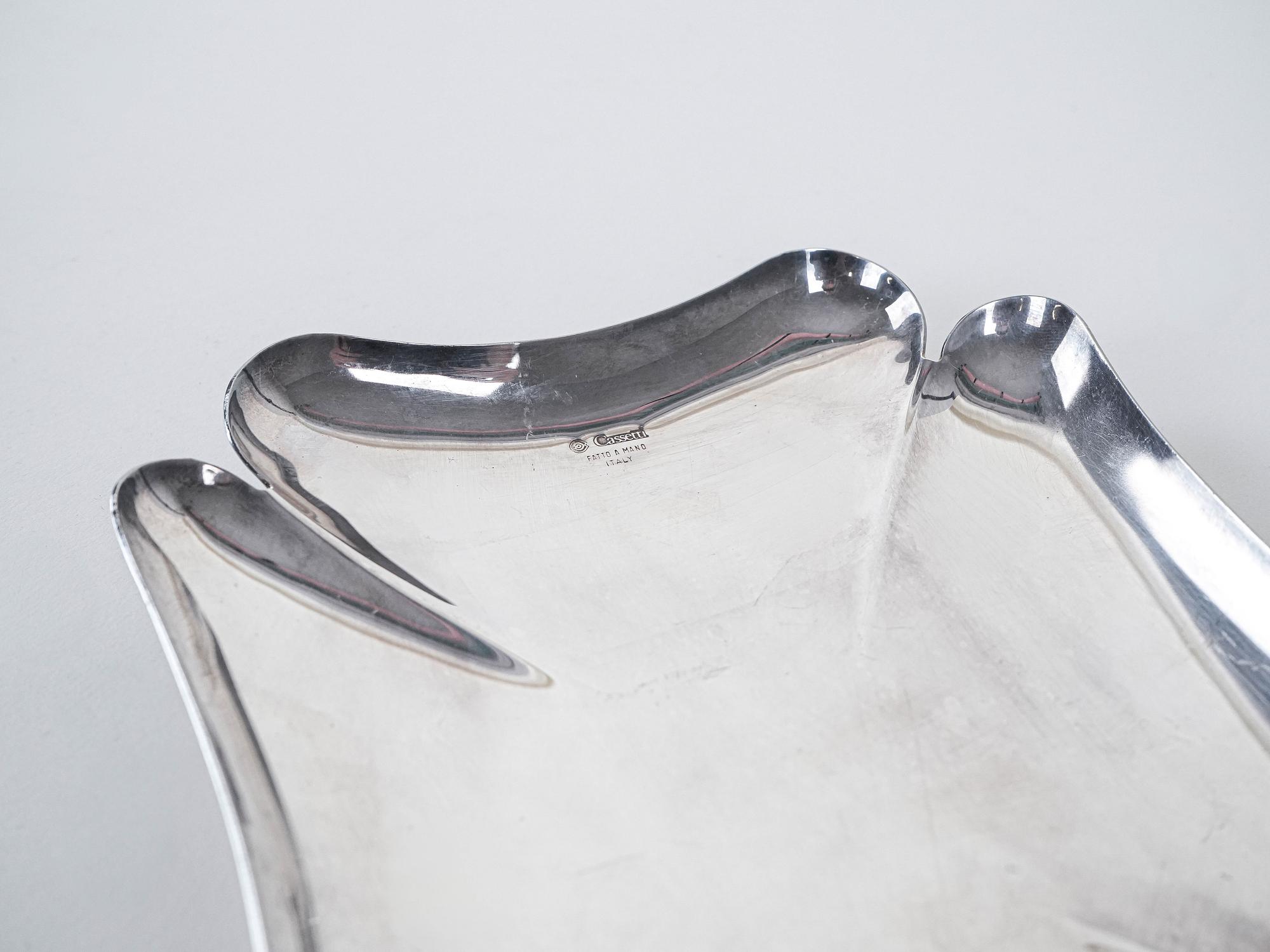 Metalltablett Silber 4