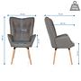 Havenio I Armchair Fabric Velvet Grey 4