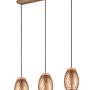 Bidar Pendelleuchte 3-flammig Eisen Kiefer Braun  3