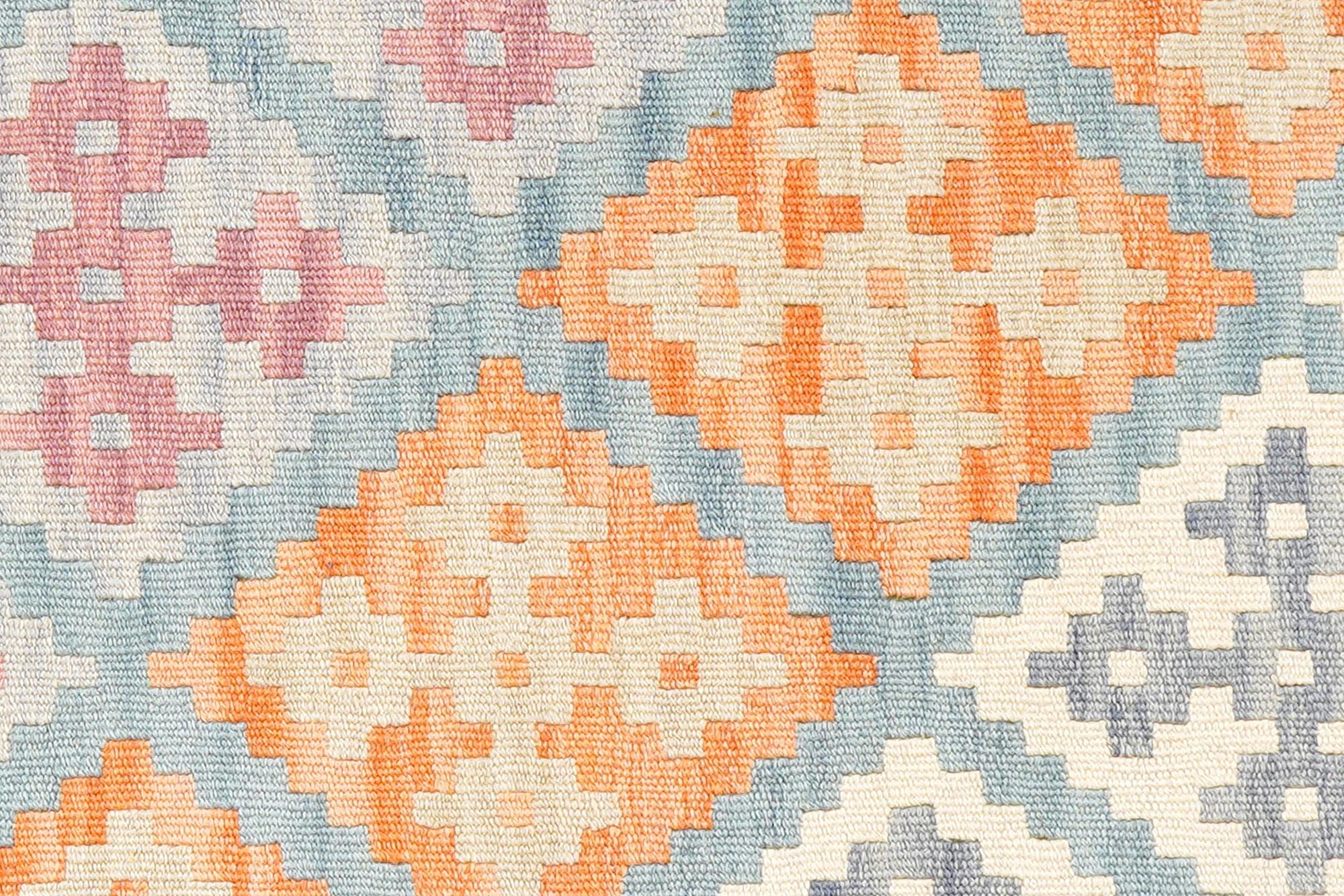 Kelim Gashgai Teppich Wolle Blau 3