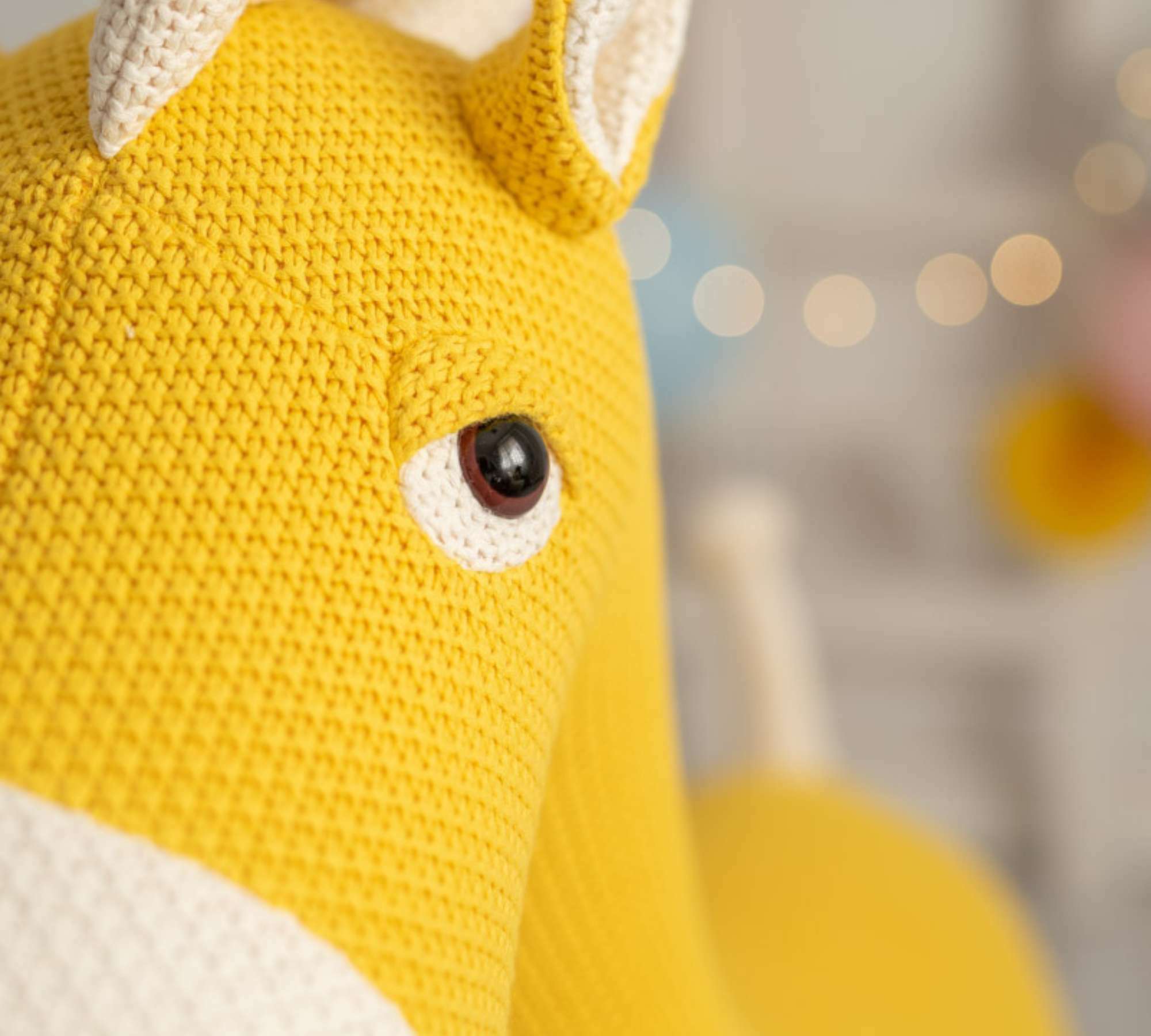 Horse Maxi Plush Toy Cotton Wood Yellow 1