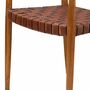 Bourbourg Armlehnstuhl Teakholz Leder Cognac 5
