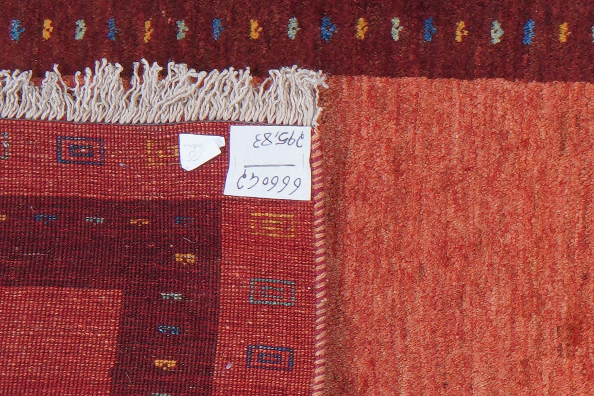 Gabbeh Teppich Wolle Rot 3