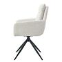 LOBBS Armchair Swivel Set of 2 Cream White 3