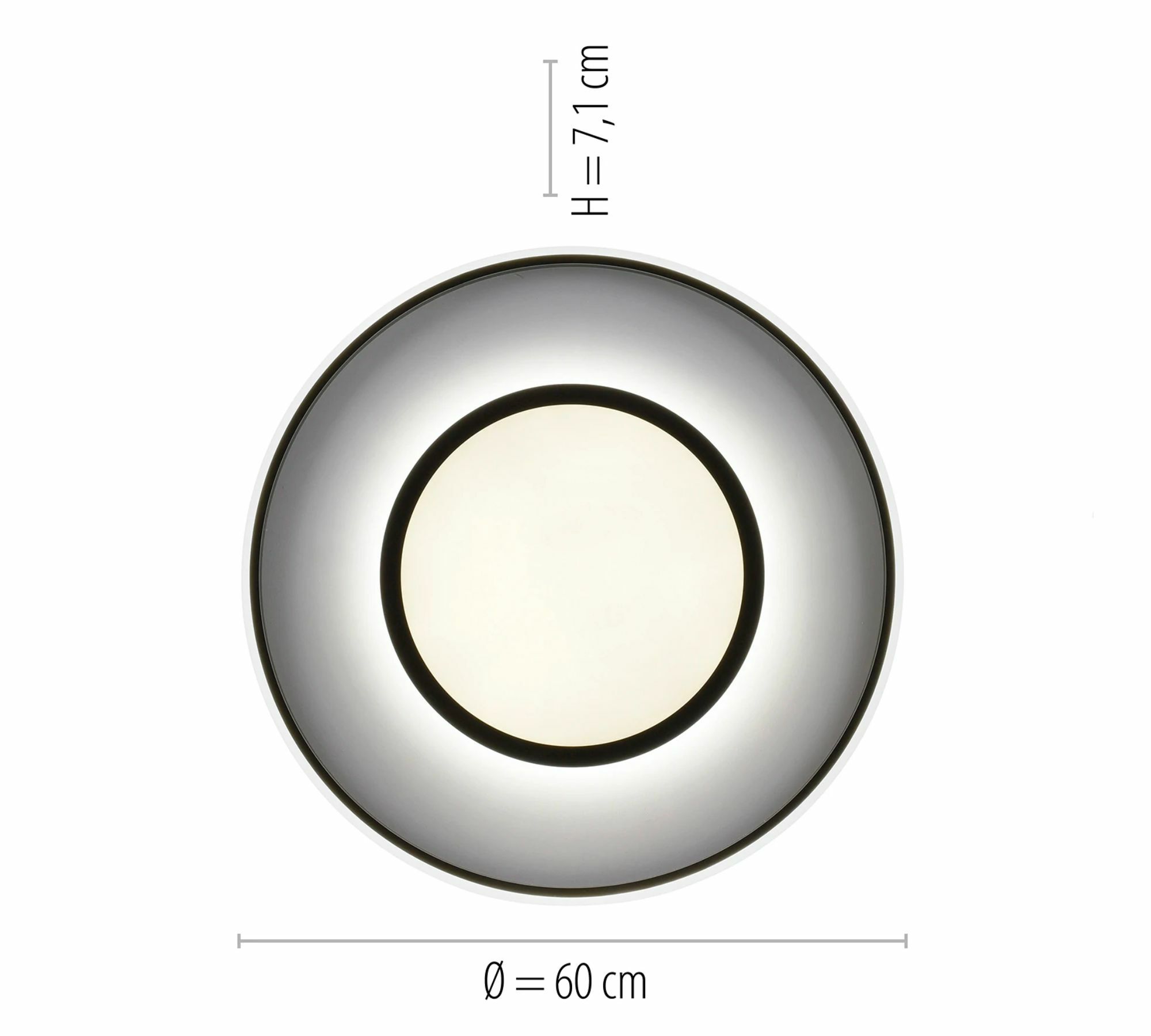 LED Deckenleuchte 1-flammig Kunststoff Metall 6