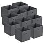 10er Set Aufbewahrungsbox Textil Grau  0