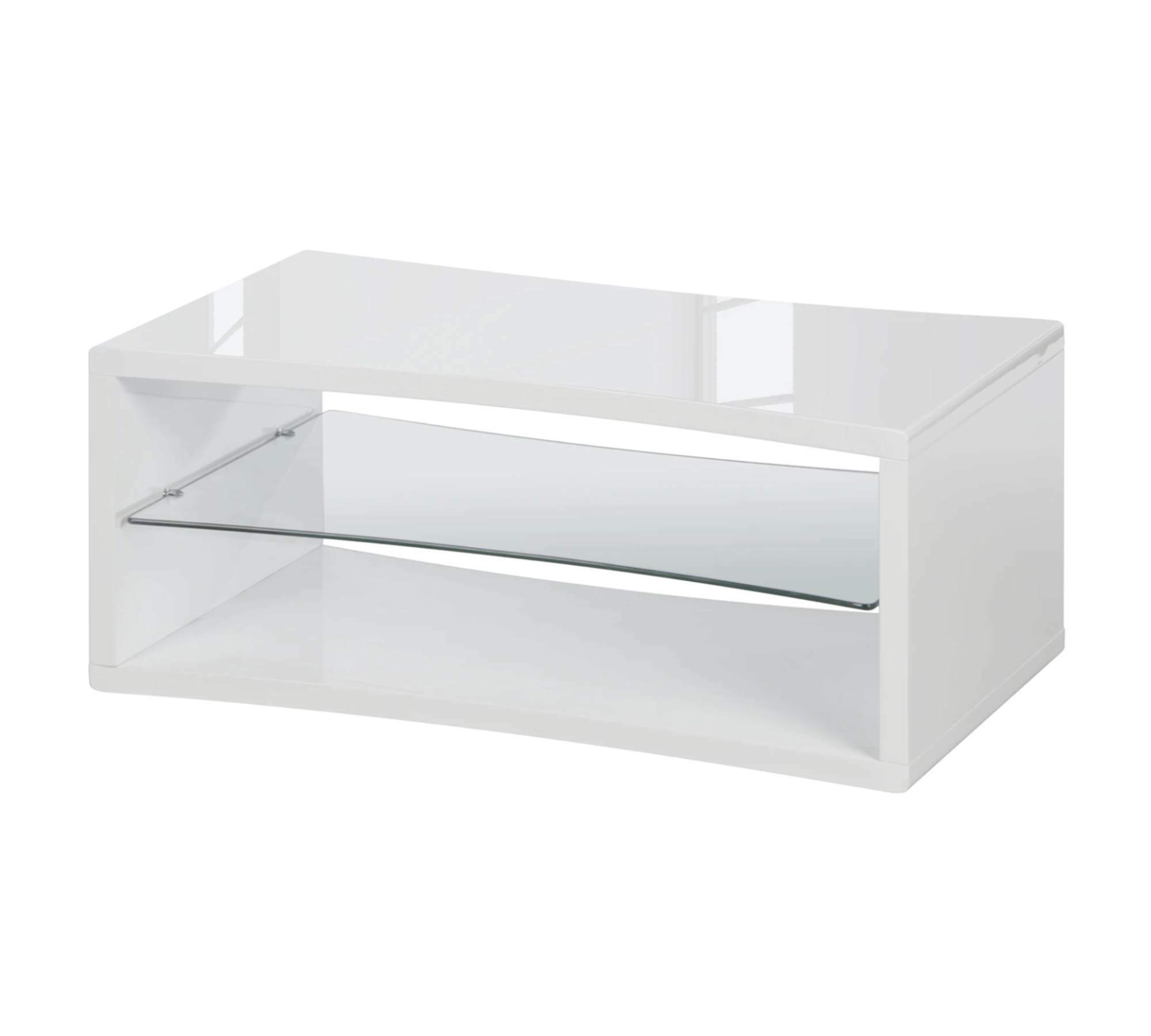Couchtisch Holz Glas Weiß 0