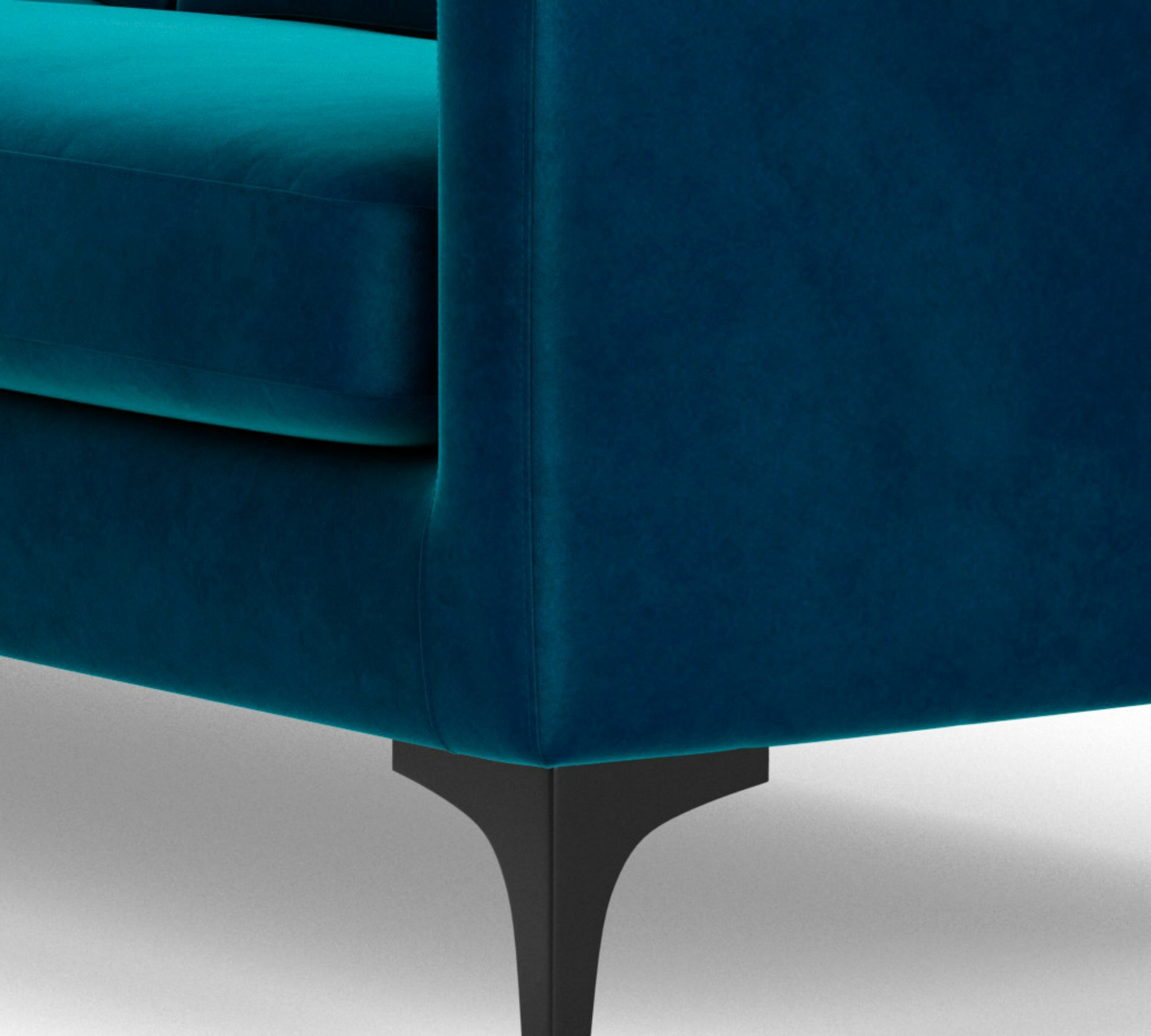 Astha Sofa 3-Sitzer Velour Lux Petro 3