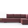 Fly Ecksofa Rechts mit 2 Hockern Rot 4