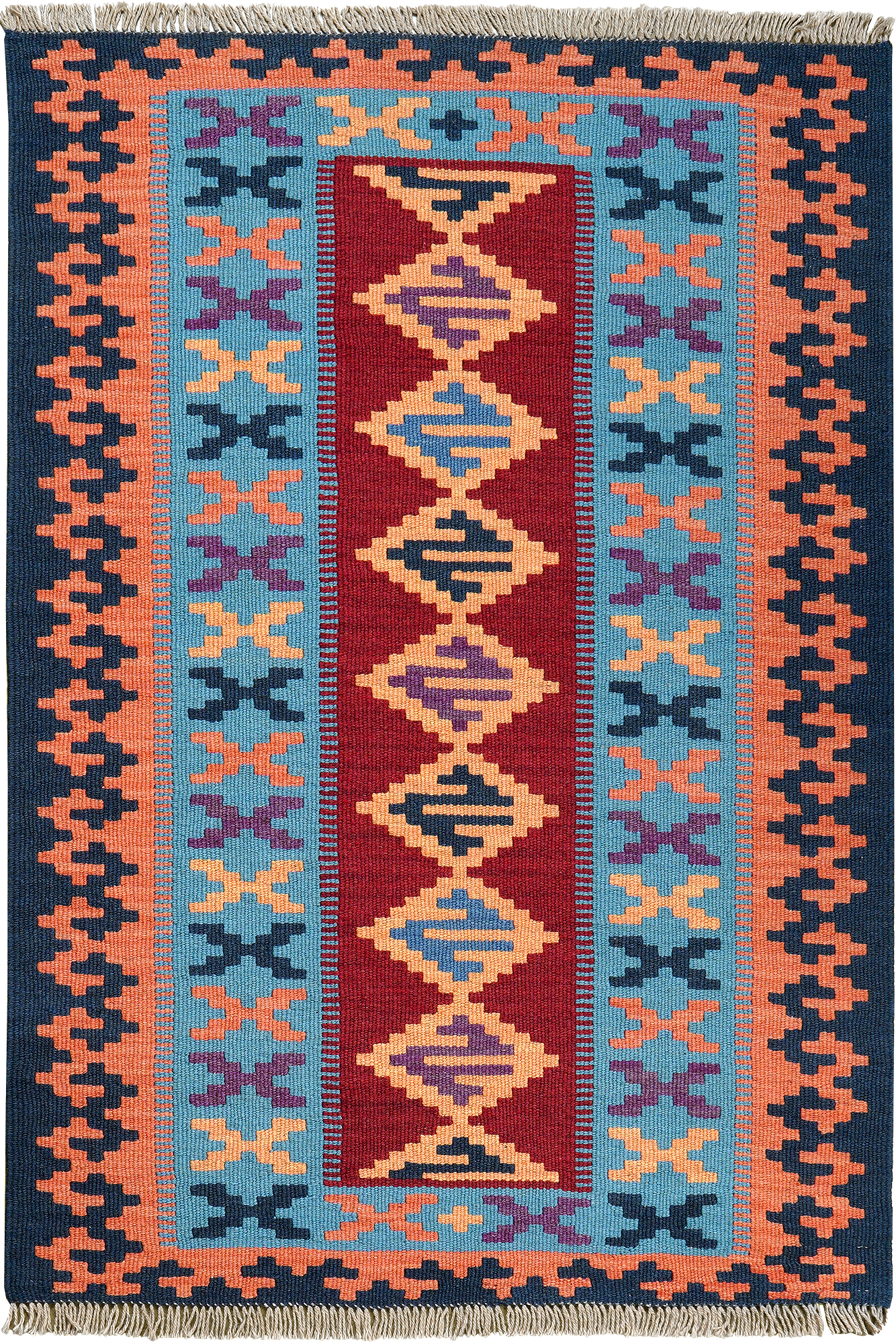 Kilim Gashgai Teppich Mehrfarbig 0