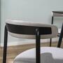 2x Esszimmerstuhl Webstoff Grau Gestell Schwarz 4