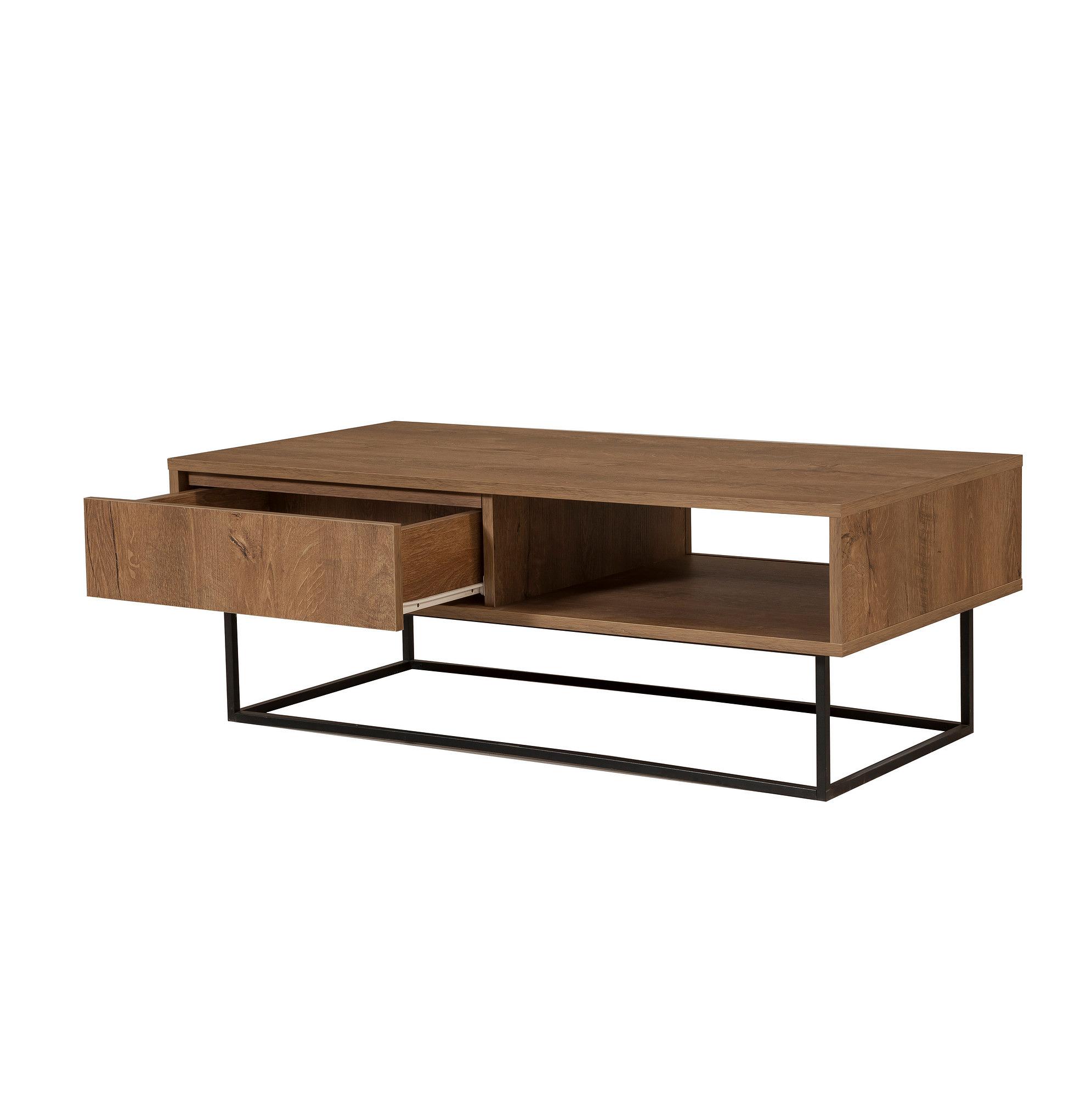 Coffee table wood veneer black 4