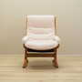 Vintage armchair textile wood cream 1970s 1