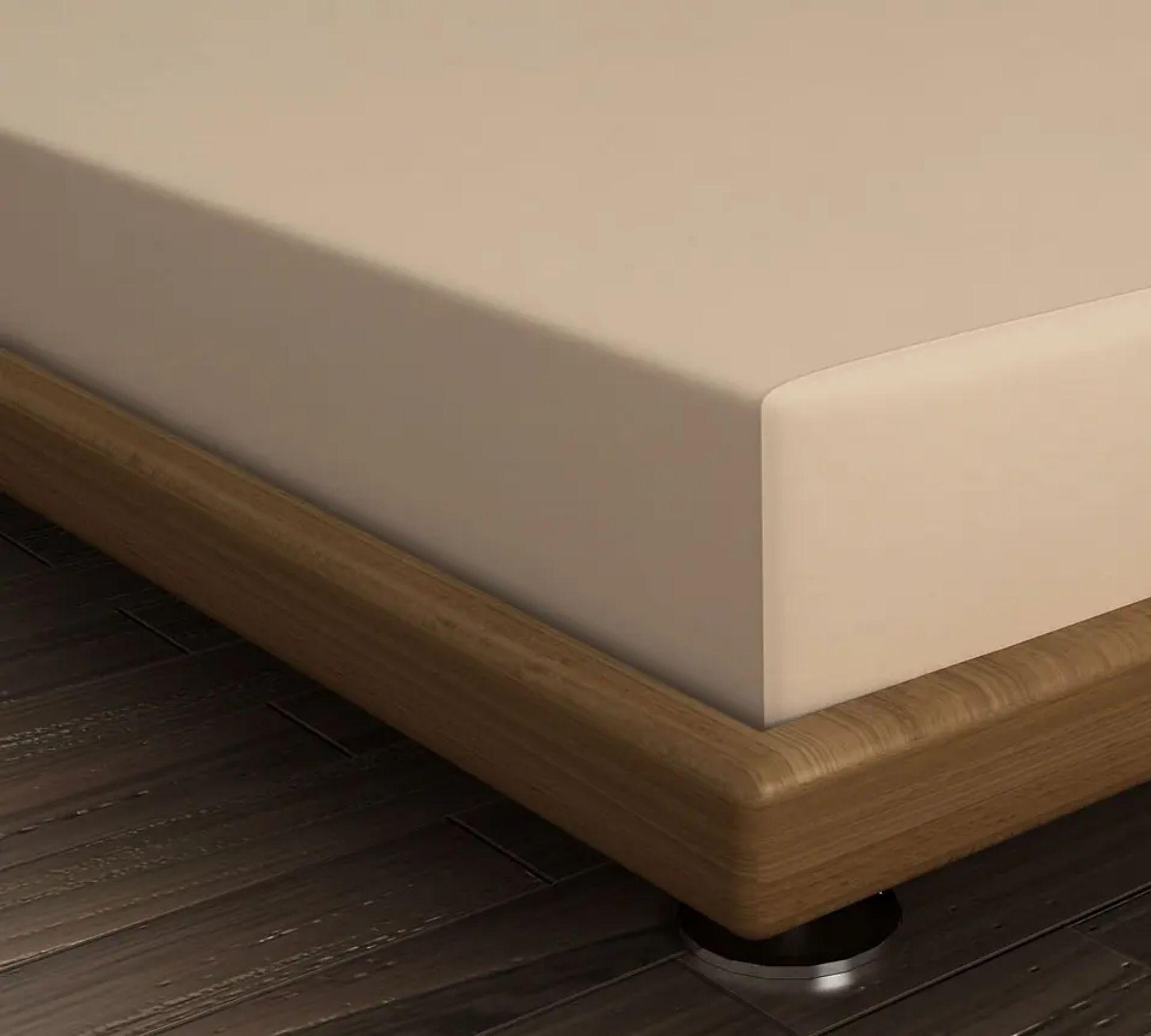 Fitted sheet cotton beige 100cm x 200cm 2