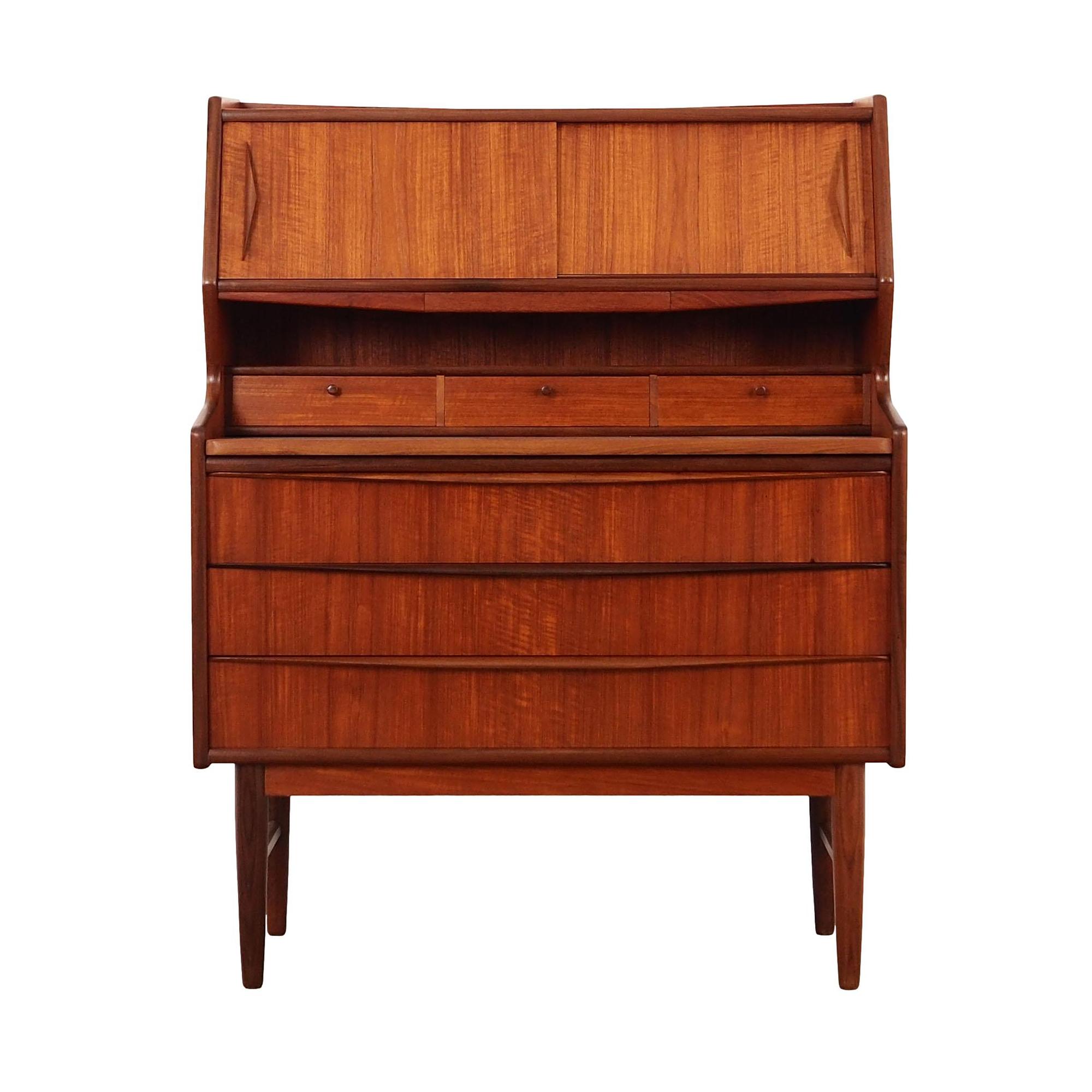 Secretary Teak wood 1970s 0