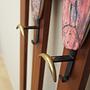 Teak wall coat rack 1970s 7