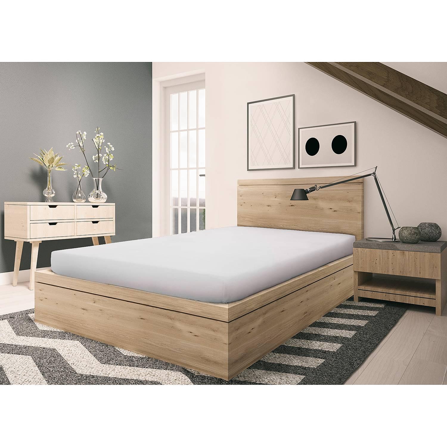 Vindum Spannbettlaken Baumwolle Weiß 180x200cm 2