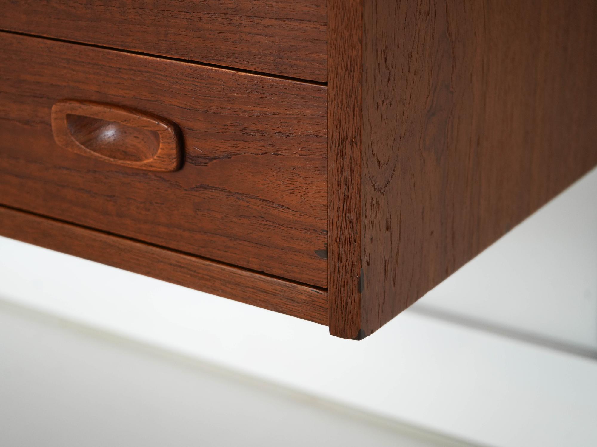 Teak-Wandmöbel PS System Braun 1960er Jahre 13
