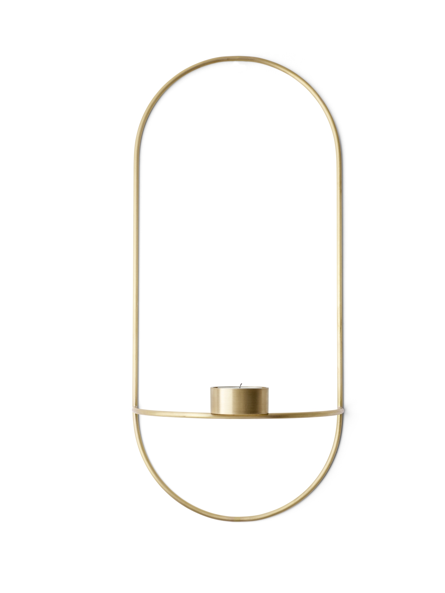 POV Oval Teelichthalter Messing Gold 0