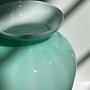Vintage Swirl Vase Milchglas Türkis 4