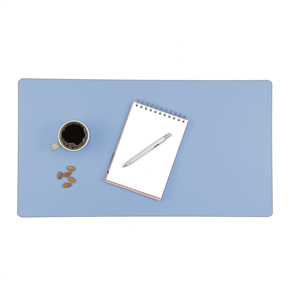Desk pad Rectangular Recycled Leather Light blue 0