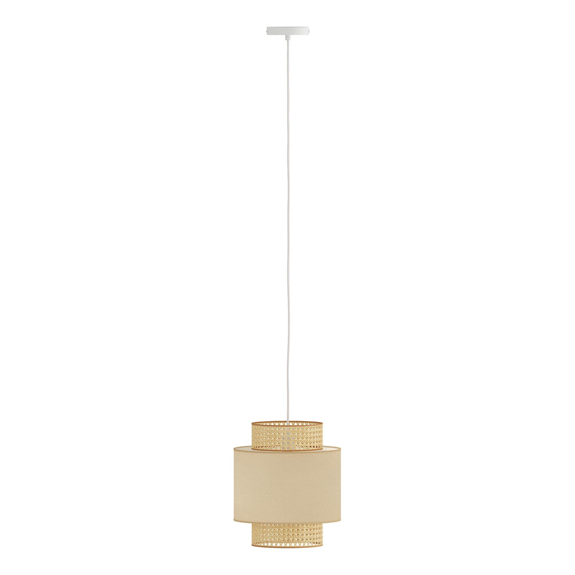 1-Flaming Raffia Pendant Lamp Linen Rattan 4