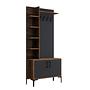 Vienna Wardrobe Walnut Brown Anthracite 90cm x 200cm 4