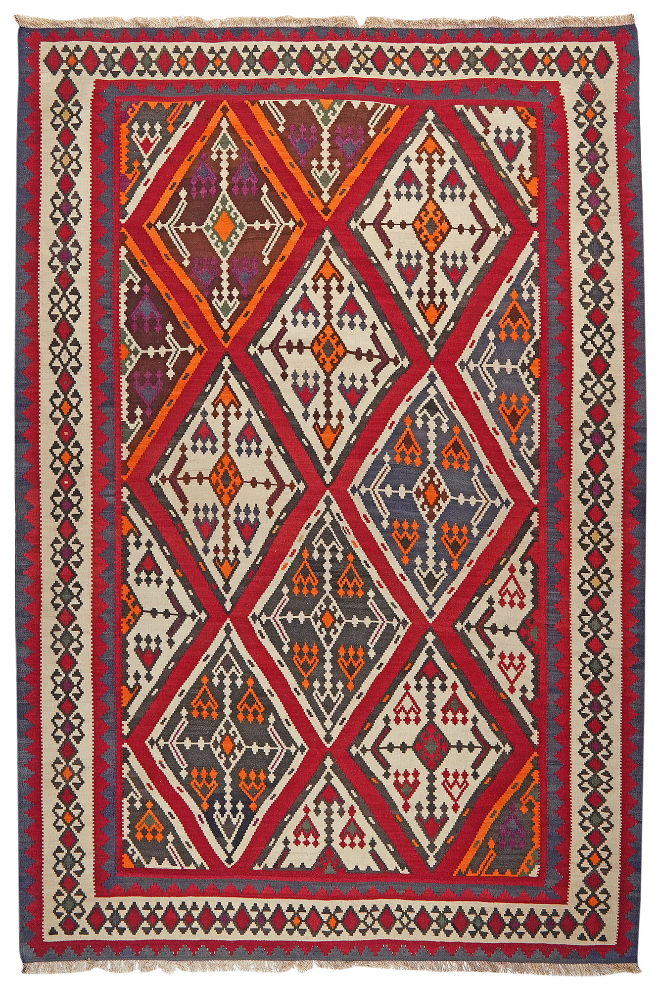 Kilim Gashgai Teppich Mehrfarbig 0