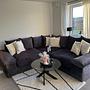 Ecksofa Samt Grau 0