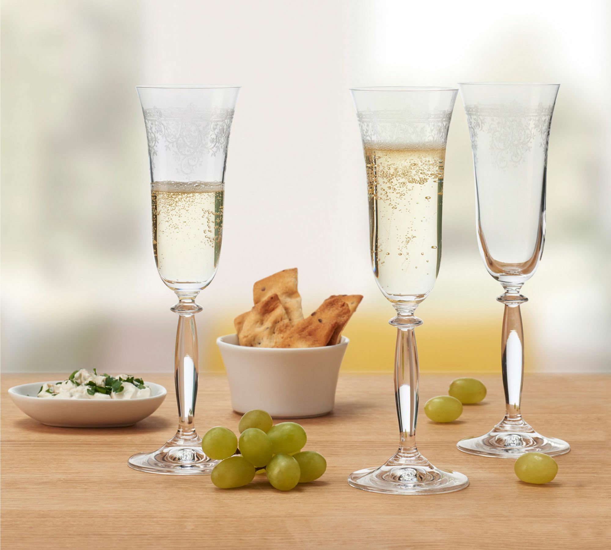 6x Sektgläser-Set mit Kelchdesign 3