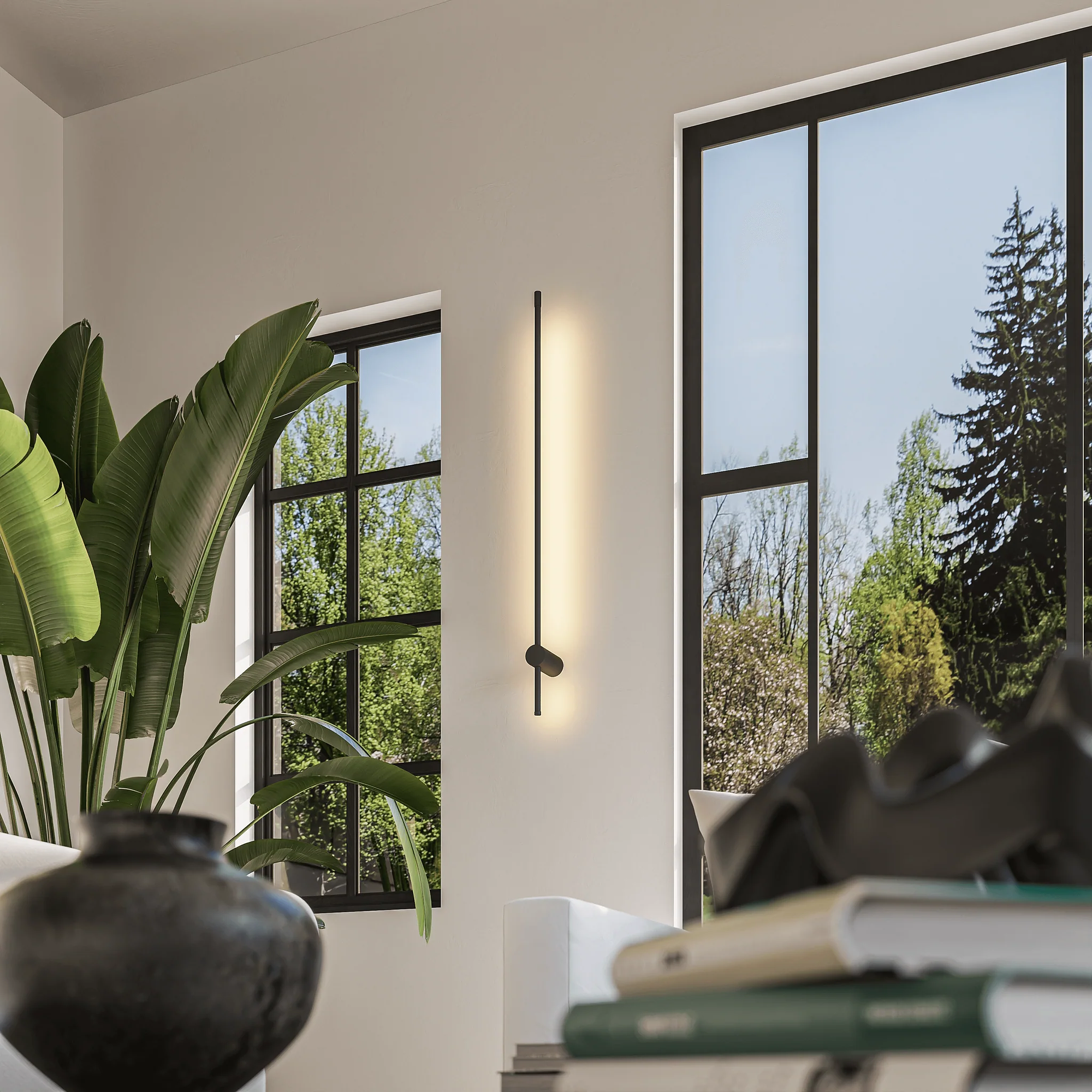 Dimmable LED Wall Lamp PERSEIS Groß Standard Black 3