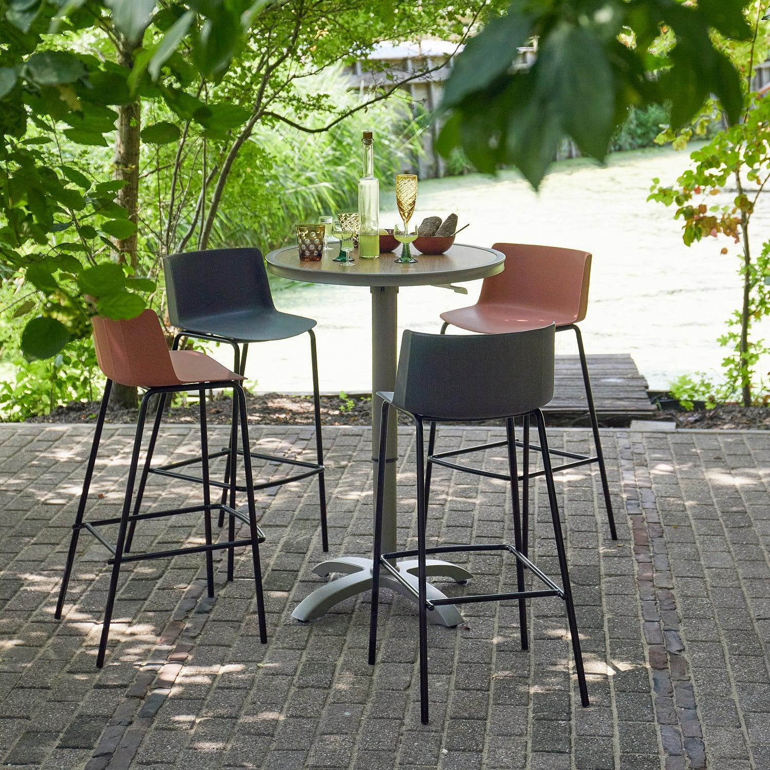 Jeppe Stehtisch Höhenverstellbar Aluminium Braun 0