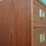 Vintage chest of drawers cherry wood brown 1970s 5