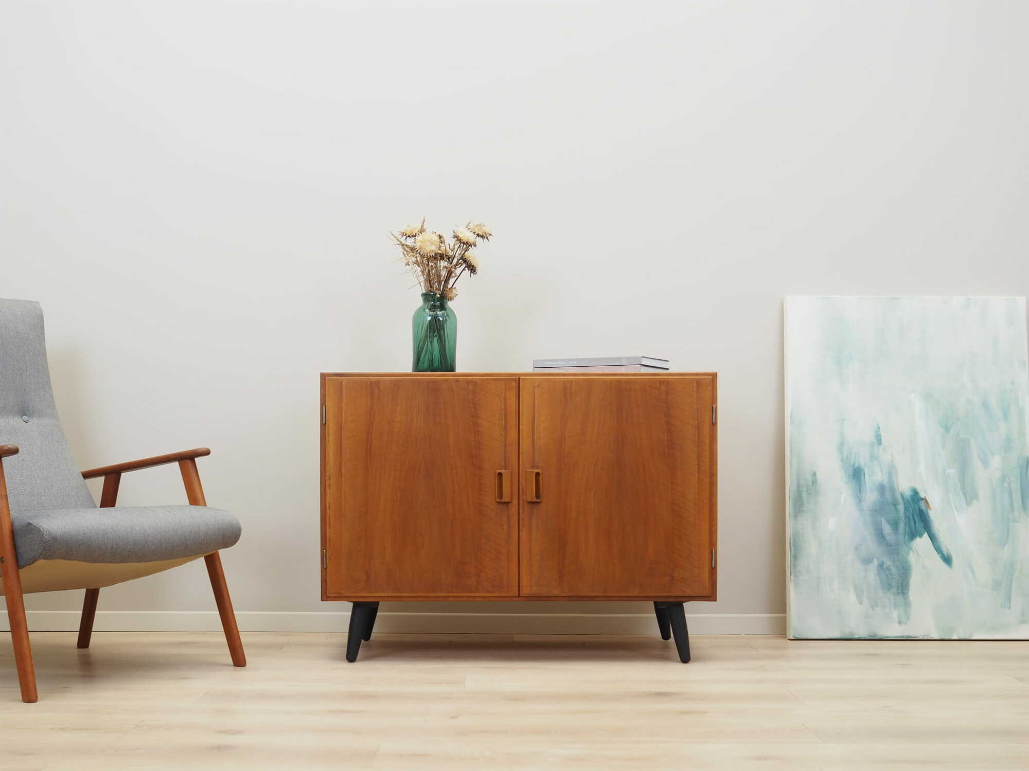 Vintage cabinet walnut brown 1960s 1