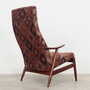 Vintage chair Teak wood Textile Multicolor 1970s  5