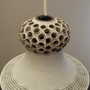 Vintage pendant lamp ceramic white 1960s 4