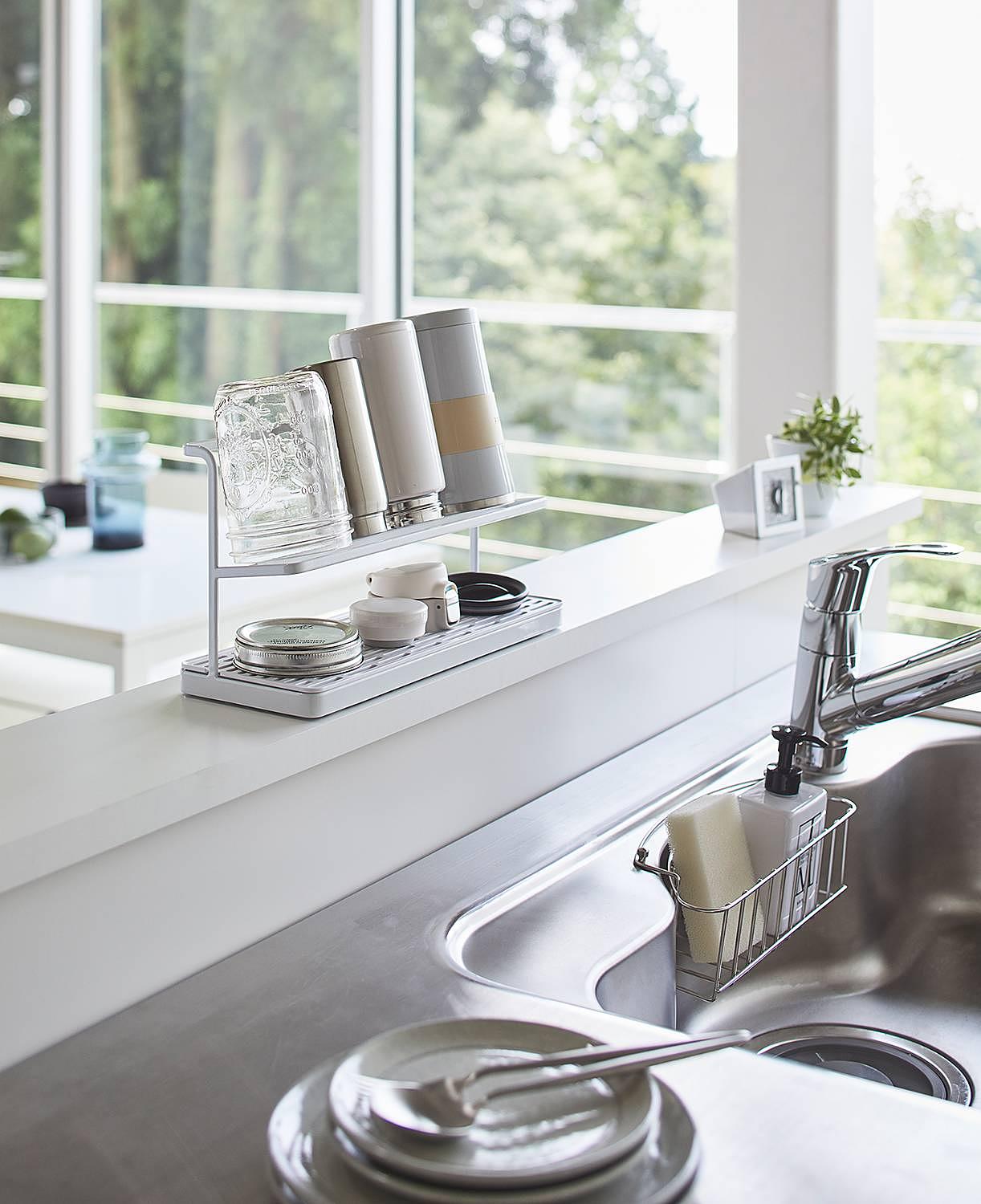 Drip rack Tower Bottle Steel White 2