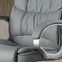 Office chair faux leather gray 4